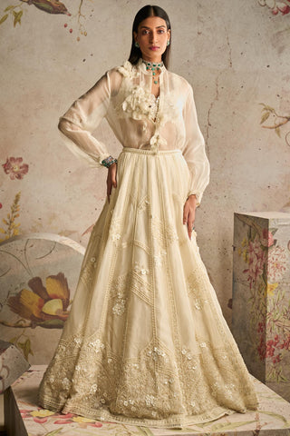 Ivory trendsetter icon lehenga set