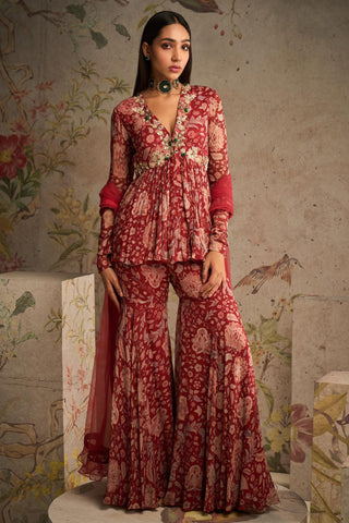 Red awespiring icon gharara set