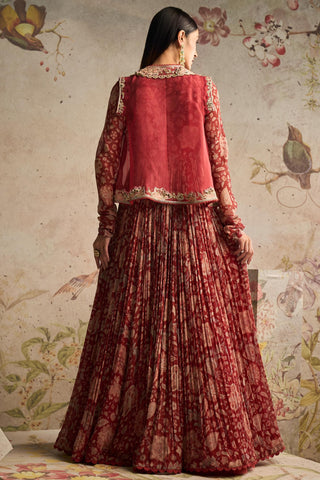 Red dazzle icon anarkali