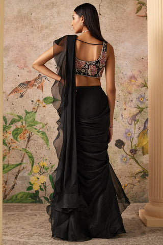 Black noir era saree set