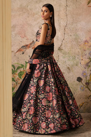 Black demi era lehenga set