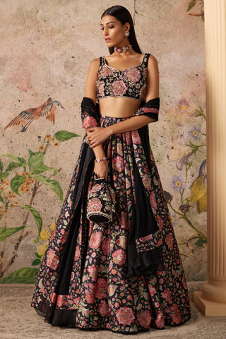 Black demi era lehenga set