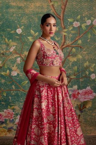 Pink demi era lehenga set