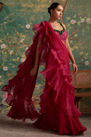 Pink allure era saree set