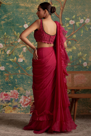 Pink allure era saree set