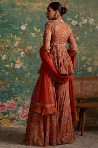 Orange awespiring era peplum set