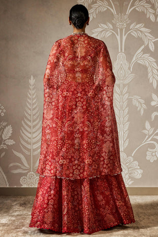 Red ziba zar bano lehenga set