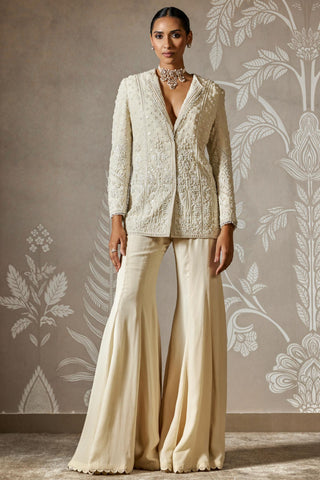 Ivory saira zar bano jacket set