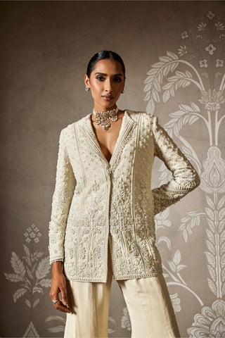 Ivory saira zar bano jacket set