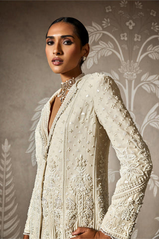 Ivory saira zar bano jacket set