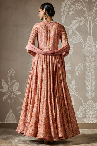 Pink indira zar bano anarkali set