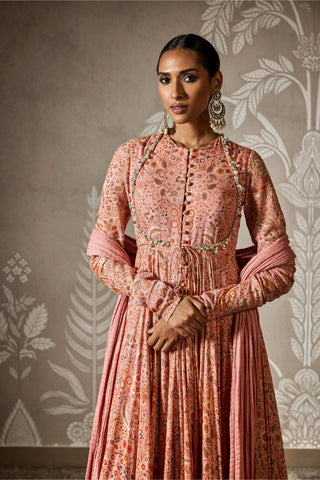 Pink indira zar bano anarkali set