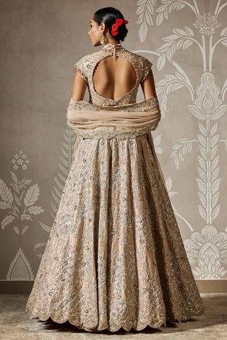 Beige ziva zar bano lehenga set