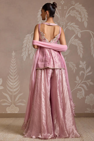 Purple folds sharara set