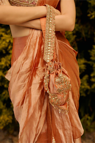 Saree Set Indian Wedding - Orange Regency by Ridhi Mehra