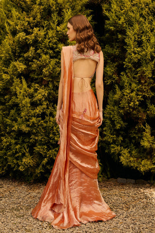 Saree Set Indian Wedding - Orange Regency by Ridhi Mehra