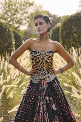 Lehenga Set Indian Wedding - Black Midnight by Ridhi Mehra
