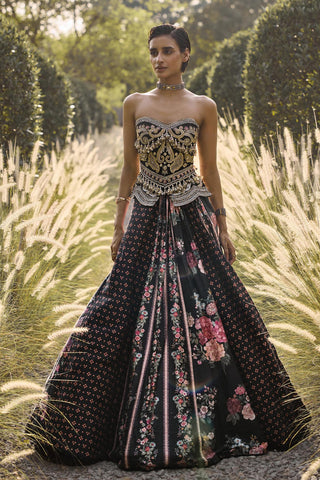 Lehenga Set Indian Wedding - Black Midnight by Ridhi Mehra
