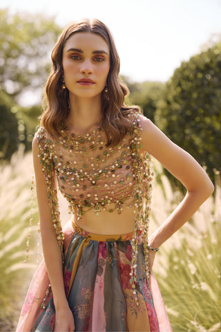 Lehenga Set Indian Wedding - Multicolor Grace by Ridhi Mehra