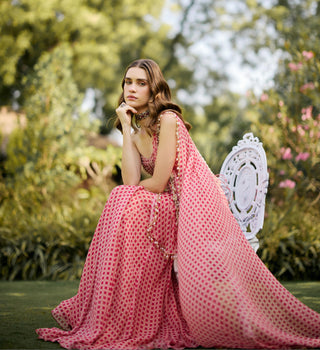 Saree Set Indian Wedding - Multicolor Amour by Ridhi Mehra