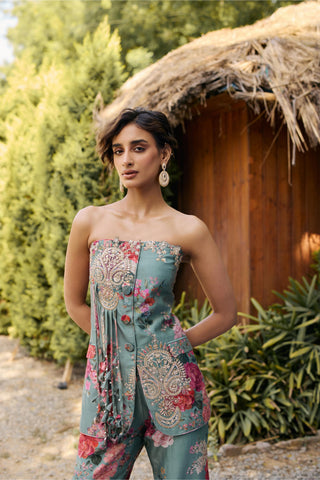 Jacket set Wear - Green Irene by Ridhi Mehra