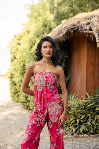 Jacket Set Wear - Pink Bloom by Ridhi Mehra