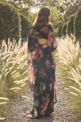 Saree Set Indian Wedding - Black arabella by Ridhi Mehra