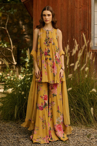 Gharara Set Indian Wedding - Yellow Gleam by Ridhi Mehra