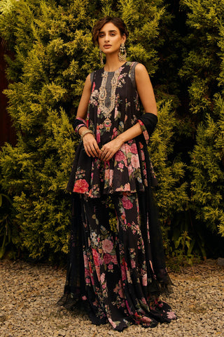Gharara Set Indian Wedding - Black Nyx by Ridhi Mehra