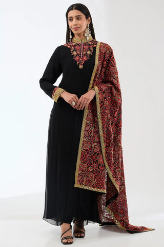 Ayat black long kurta set