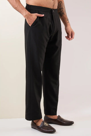 Blue embroidered georgette bandi and kurta set