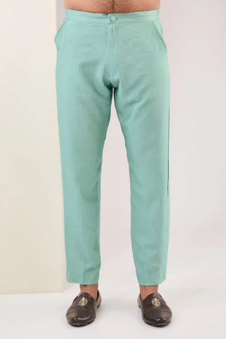 Aqua georgette kurta and pants