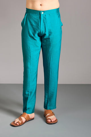 Aqua blue leheriya bandhini kurta set