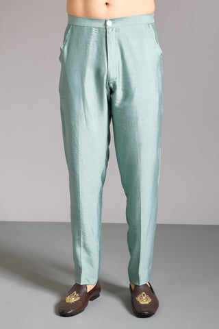 Green sequin lined kurta set