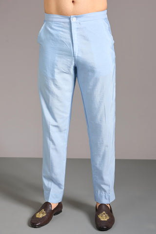 Pale blue sequin kurta set