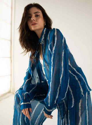 Mira dark teal shirt and pants