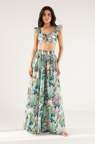 Off white & black advika top and pants