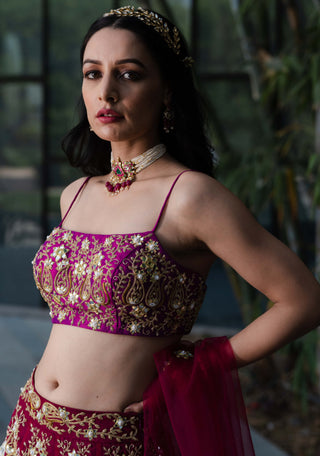 Jamina magenta lehenga set
