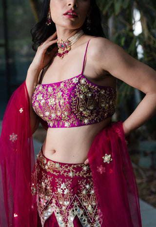 Jamina magenta lehenga set