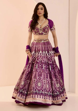 Purple sitara embroidered lehenga set