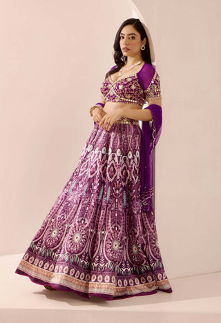 Purple sitara embroidered lehenga set
