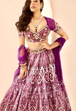 Purple sitara embroidered lehenga set