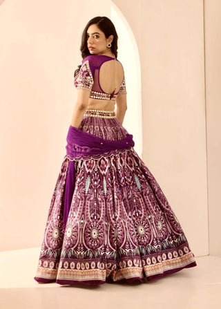 Purple sitara embroidered lehenga set