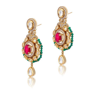 Earrings for Indian Weddings – Red Raanisa by Amraani