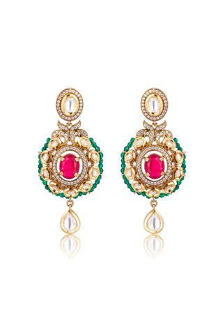 Earrings for Indian Weddings – Red Raanisa by Amraani