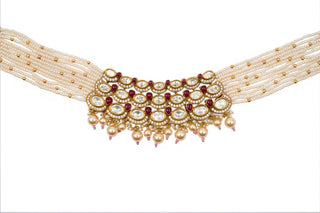 Choker Set for Indian Weddings – Red Rajmoti Manik by Amraani