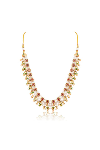 Moti Haar Set for Indian Weddings – Pink Rajnidhi by Amraani