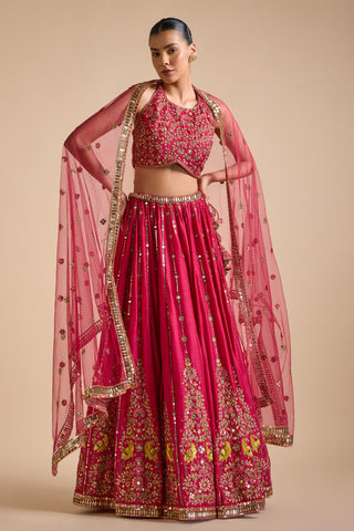 Lehenga Set Indian Wedding - Pink Lehenga Set by Prevasu