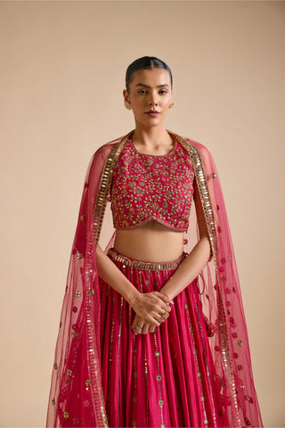 Lehenga Set Indian Wedding - Pink Lehenga Set by Prevasu