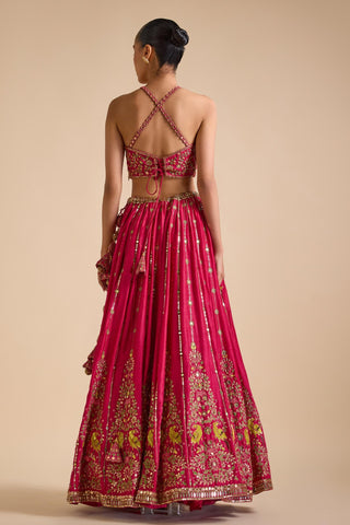 Lehenga Set Indian Wedding - Pink Lehenga Set by Prevasu